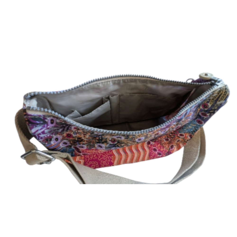 New Kipling Sally Whimsical Patchwork Crossbody S… - image 5